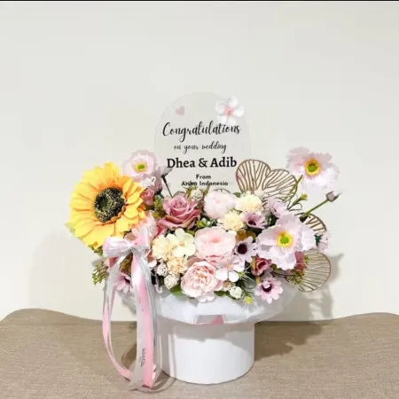 Bloom Box Akrilik Ucapan Wedding Temanggung